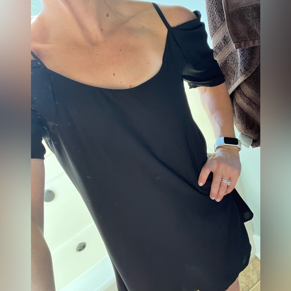 Black Cold Shoulder Dress